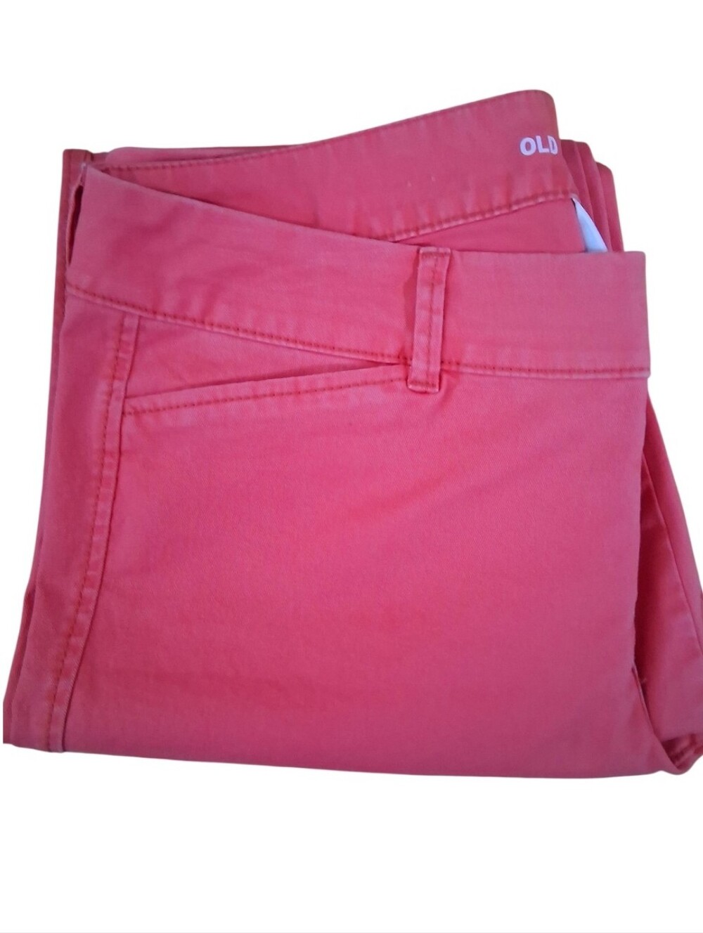 Old Navy Mid-Rise Pixie Ankle Chino Pants Coral Pink Size 6